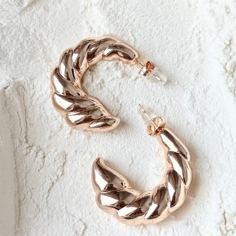 Auskarai ,,Golden twist"