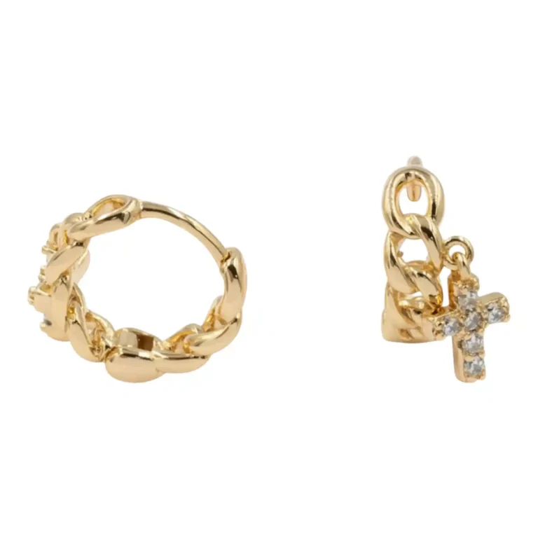 Auskarai ,,Cross Hoops"