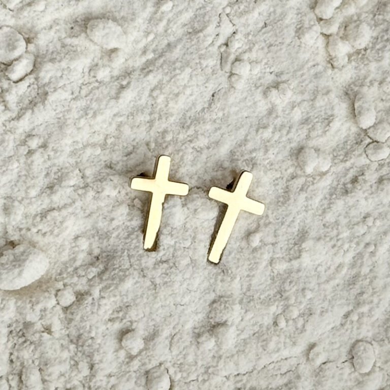 Auskarai ,,Golden Crosses"