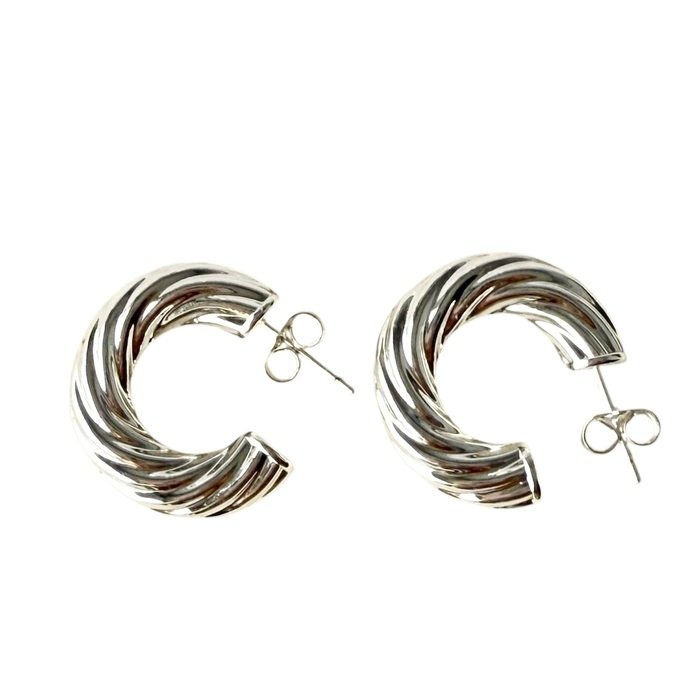 Auskarai ,,Silver Hoops"